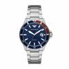 Emporio Armani DIVER AR11339 Men's Silver Watch, Officially Imported