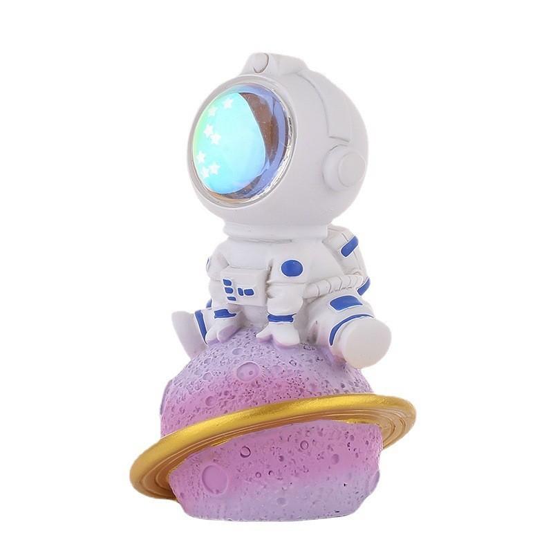Теплые ночные лампы Световая Кнопочная батарейка Мультяшные Милые Формы Астронавт