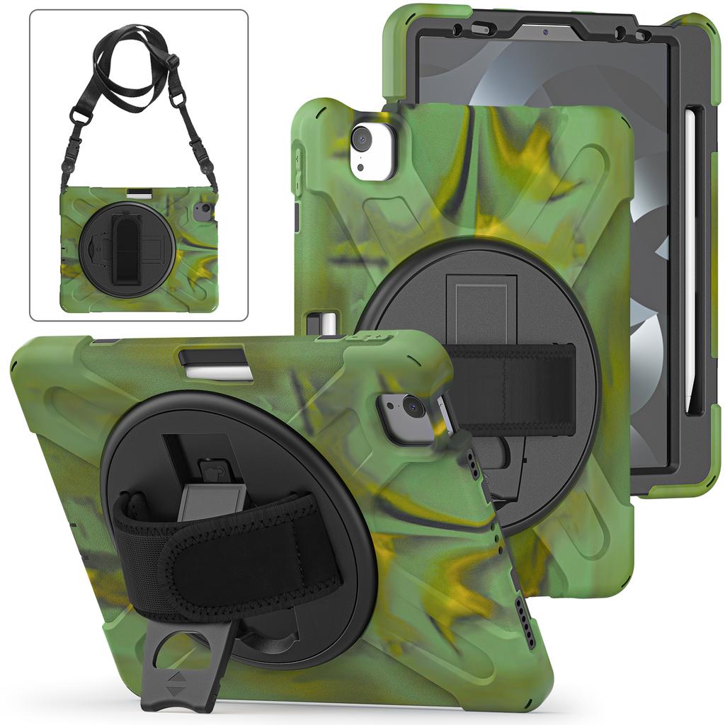 360 Rotating Stand Case Universal for IPad Air 11 2026 M4 2025 M3 2024 M2 Pro 11 2018-2022 Air 4 5 Hybrid Cover Shoulder Strap