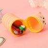 2Pcs Cartoon Pencil Holder Telescopic Silicone Pen Bag Pencil Pouches Zippered Pen Case Collapsible Pen Pencil Holder
