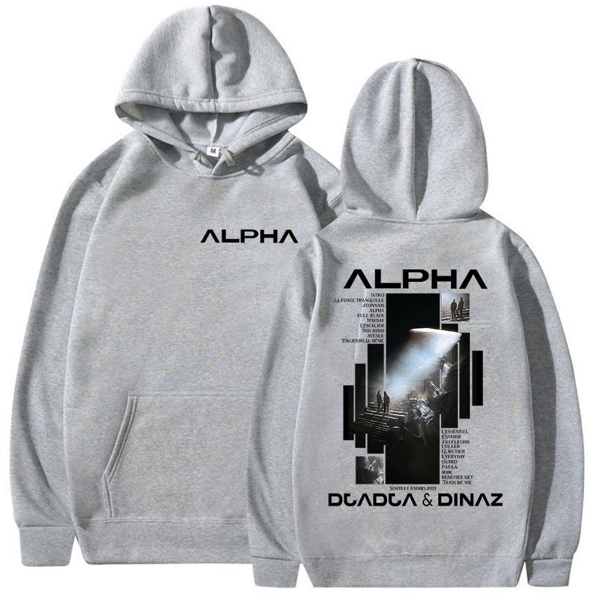 Рэперы Alpha Djadja & Dinaz Тур 2025 Новый Альбом Худи Мужская Одежда Ретро Эстетика Толстовка Мода Высокое Качество Флисовая Худи