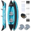 Kayak Inflatable 2 Seats 321x92x45 Cm COSTWAY-2 Si Ges Gonflables,2 Pagaies En Aluminium,Kit of R paration-Pompe Pied-160kg