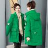 Women's Winter Plus Size Medium-length Thickened Jacket Loose Warm Zip Paragraph Comfortable Tops