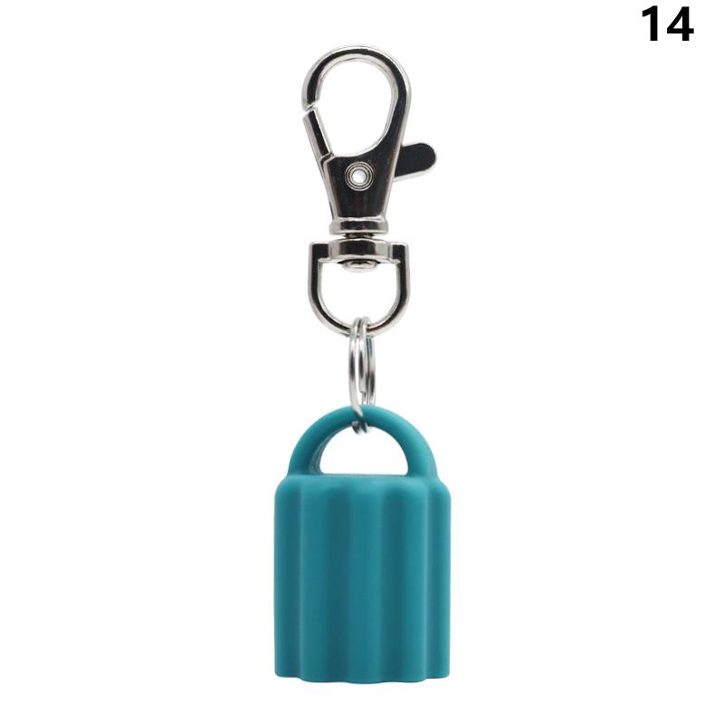 Practical Silicone Keychain Cap lip gloss accessories Portable Durable Holder Keychain Compatible For Lipstick Storage Cap