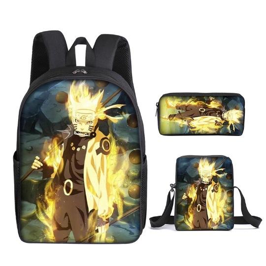 Naruto Naruto Surrounding Primary School Bag Cartoon Animation Backpack Satchel Pencil Case