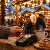 Рождественский считыватель карт, платежный стилус, праздничный держатель для кредитных карт для считывателей, рождественский декор для розничной торговли (олень, снеговик, снежинка), Веселый