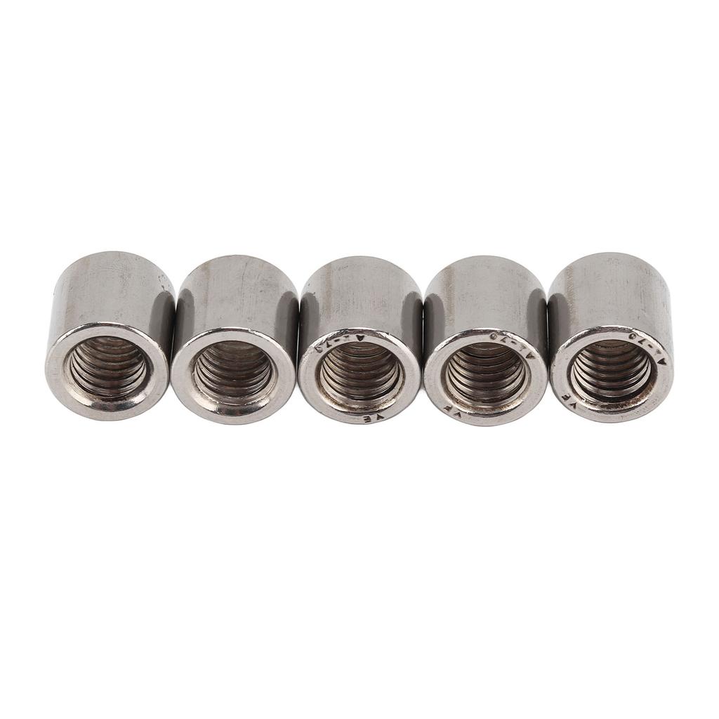 50Pcs Coupling Nut Round Rod Connector Female Thread 304 Stainless Steel M8x1.25 12 L12mm