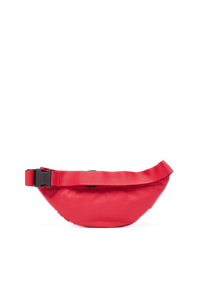 [Diesel] Unisex Fabric DSL Print Belt Bag X09475P5586 UNI Red T4047
