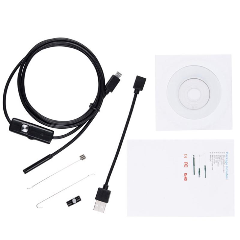 5M 6Led5.5Mm Android Endoscope Waterproof Snake Borescope Usb Inspection Camera