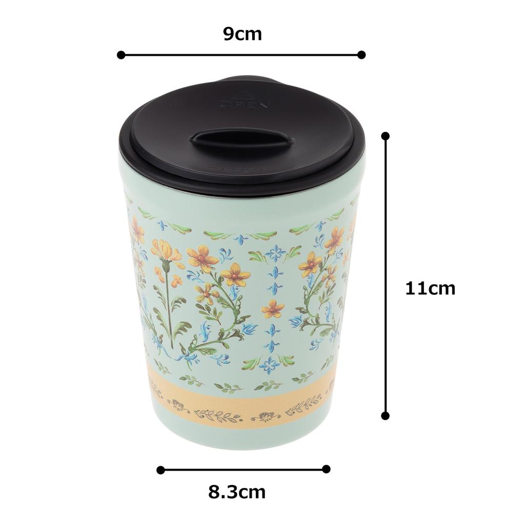 maebata Bevande Tumbler with Flower 53053 Lid, Design, 260ml,