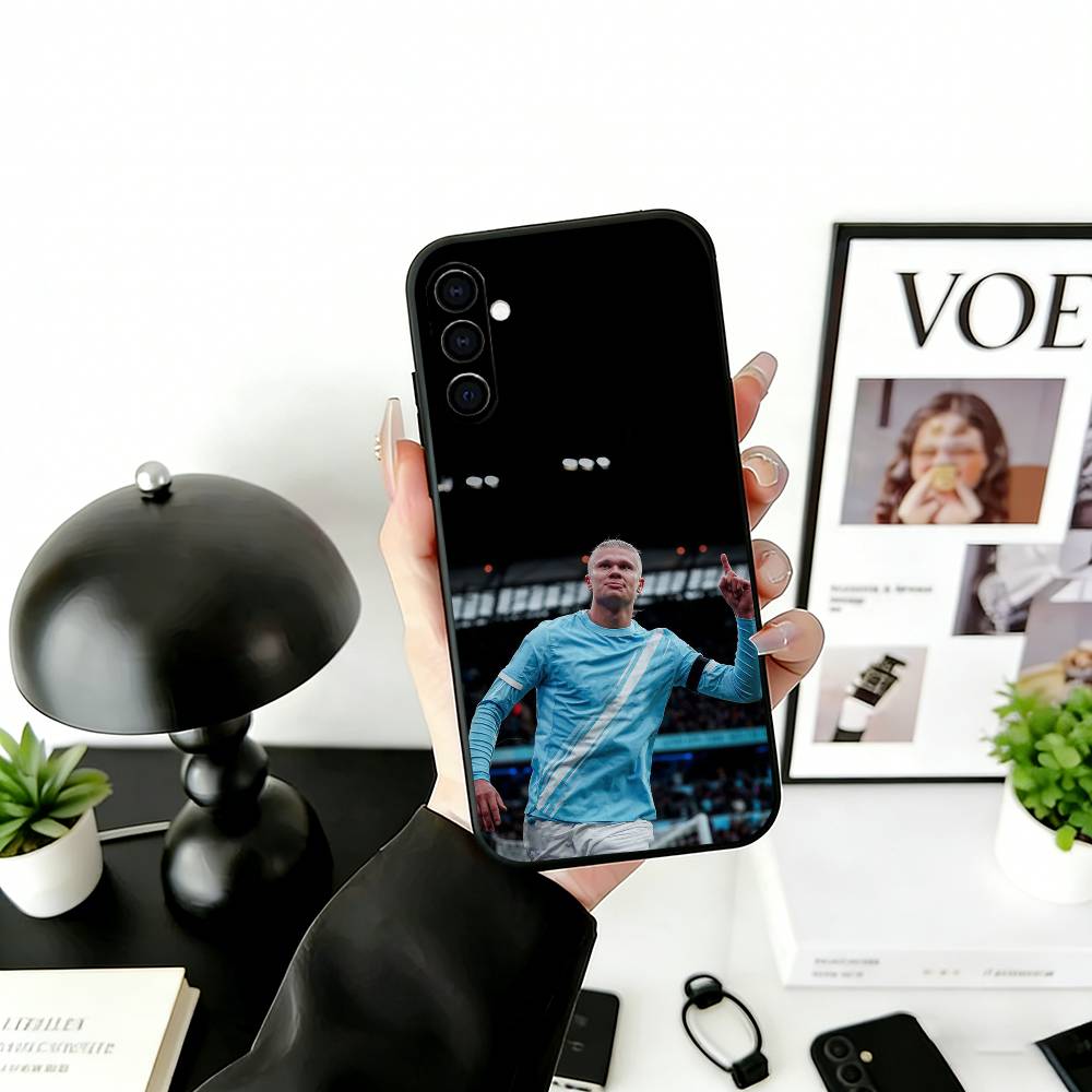 Чехол для телефона Звезда футбола Э-Эрлинг Х-Холанд Для Samsung Galaxy A73,A72,A71,A70,A53,A52,A51, Мягкий силиконовый Черный чехол