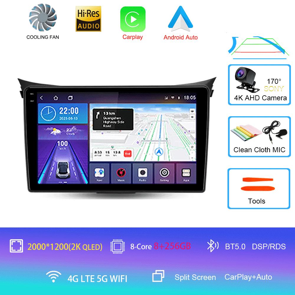 Автомагнитола Android 14 Мультимедийный плеер для Hyundai I30 Elantra 2012 2013 2014 2015 2016 Carplay Auto GPS Навигация Стерео