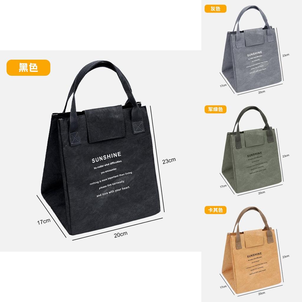 Dupont Paper Letter Lunch Bag With Multifunction Design For Office And Travel Use