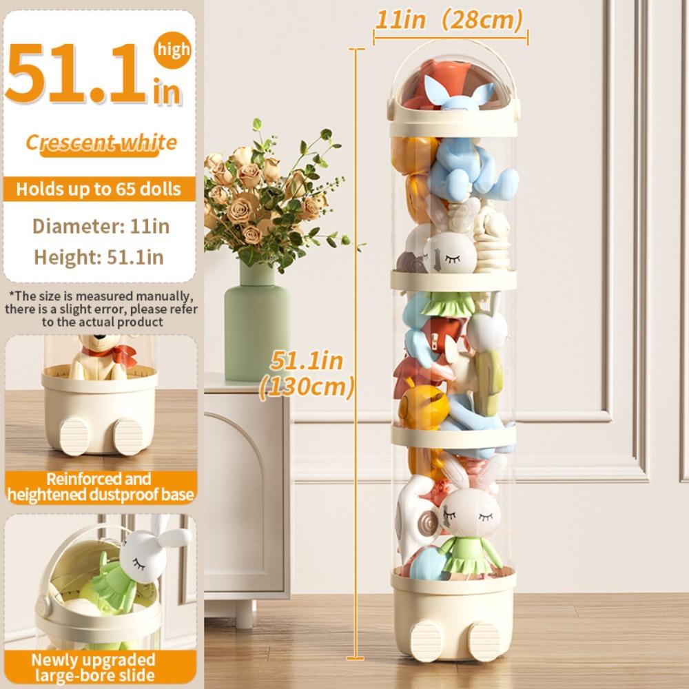 Прозрачный ящик для хранения кукол Пластиковое ведро для хранения Новый органайзер для мягких кукол для детей