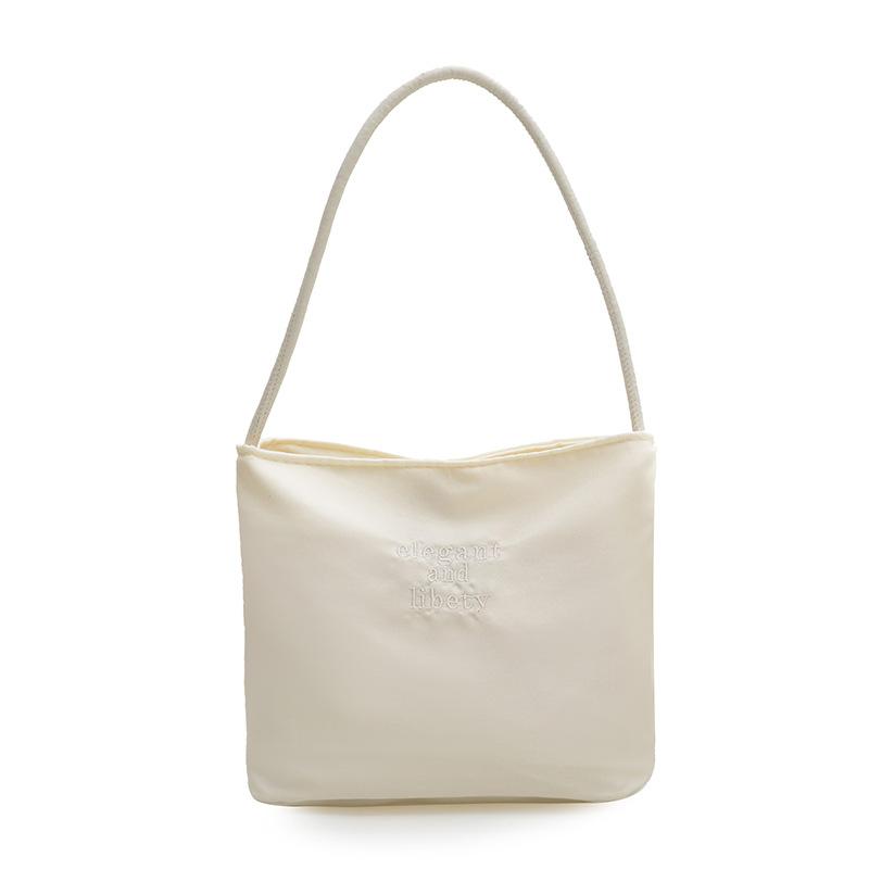 Летняя новая простая нейлоновая сумка под мышкой, дизайн с вышивкой алфавита, ручная сумка-ведро для поездок на работу