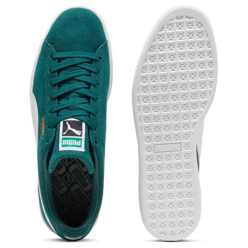 Puma Замшевые классические темно-миртовые кроссовки унисекс зеленые белые 399781-15