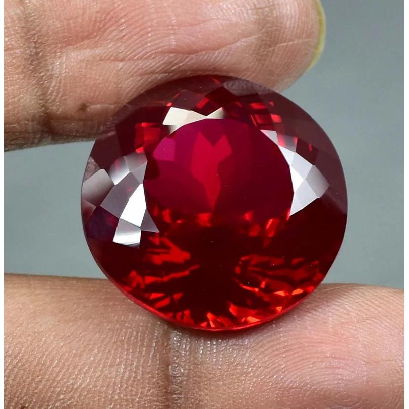 AAA Rare Natural Flawless Red Garnet 12 Ct Round Cut Gemstone Loose