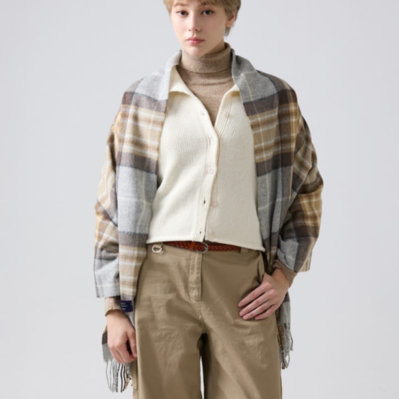 ABRAHAM MOON Merino Wool Shawl 70cm - McKellar