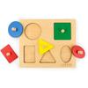 Educational Toy Multiple Color Pegboard Knob Panel Puzzle Board Geometric Shape Matching Toy