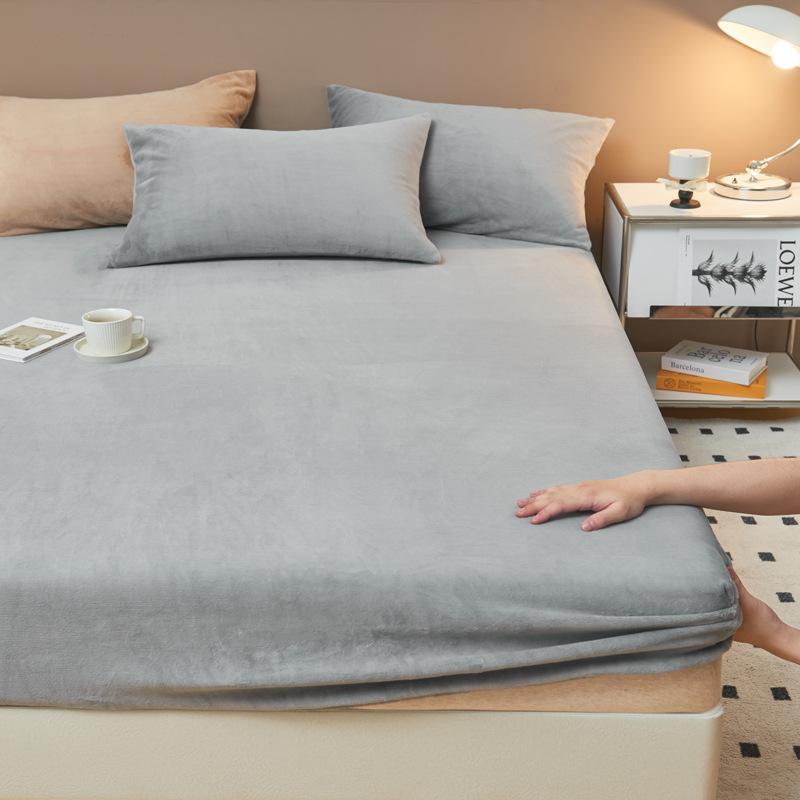 Однотонная простыня из молочного бархата, одинарная простыня из матовой фланели, защитная накидка Simmons.