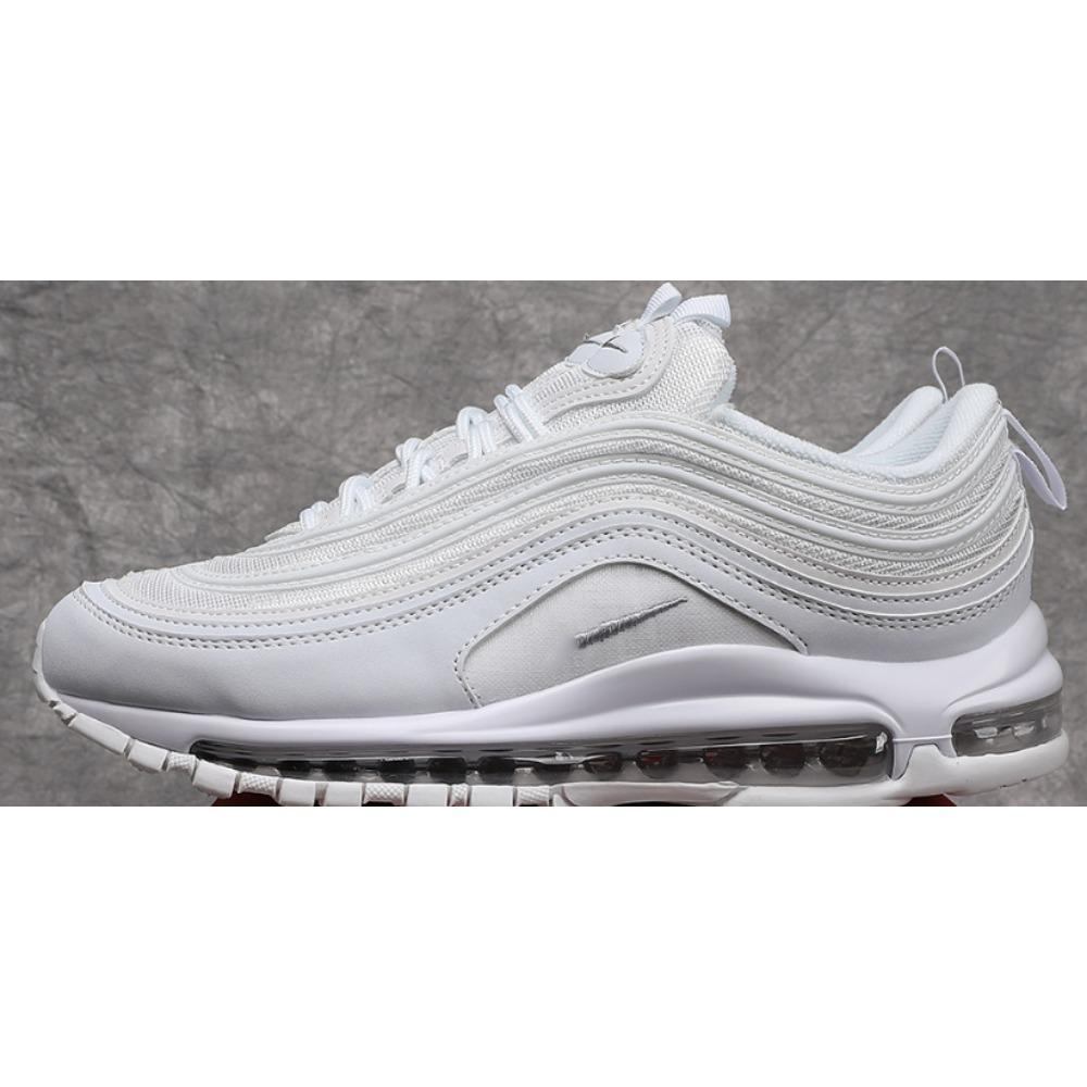 Bullet Men's Shoes Reflective Retro Running Shoes Full Palm Air Cushion Shoes Women's White and Black Trend Casual Sports Shoes