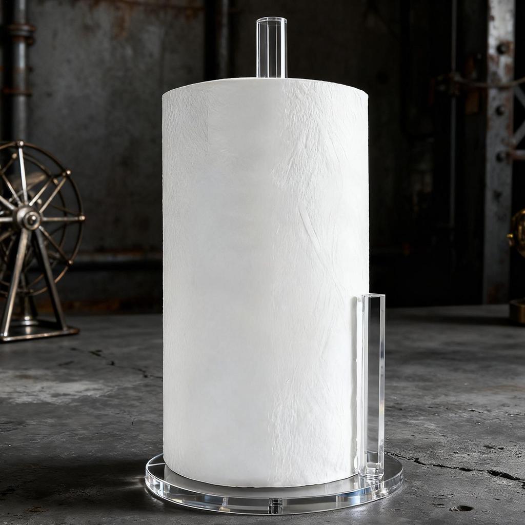 Paper Towel Holder Acrylic Tissue Roll Rack Paper Towel Dispenser for Bathroom Toilet Pantry Desk Table Apartment Nursery