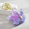 Cute Flowing Sand Flower Pendant Keychain Cute Backpack Ornaments Pendant Keyring For Bag Jewelry Gifts