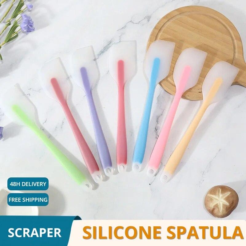 1 шт. Силиконовый скребок Маленький полупрозрачный интегрированный силиконовый скребок для крема лопатка для торта инструмент для выпечки