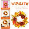 Maple Leaf Wreath,Artificial Leaf Wreath, Door Hanging Decoration, Festival Props, Hanging Window Wall Hanging