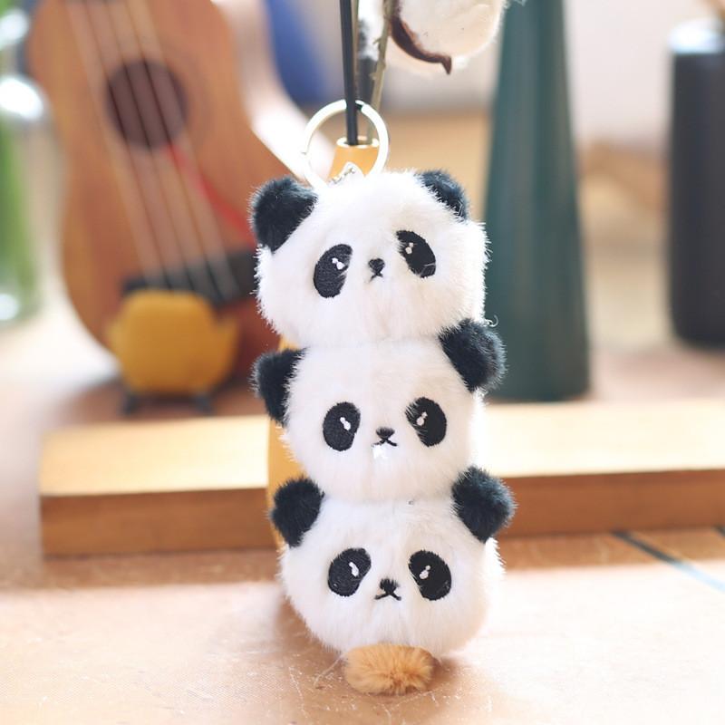 Cute Plush Cartoon Panda Backpack Charm With Lollipop Design Adorable Child Toy