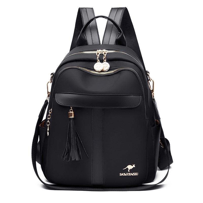 New Fashi Tassel Backpack for Women Large Capacity Travel Backpack Oxford Bag Durable Casual Shoulder Bag for Daily Commute