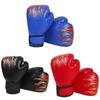 Tiger Flame Print Kids Boxing Gloves Pu Fabric For Children And Youth With Safety Features For Boxing And Sparring