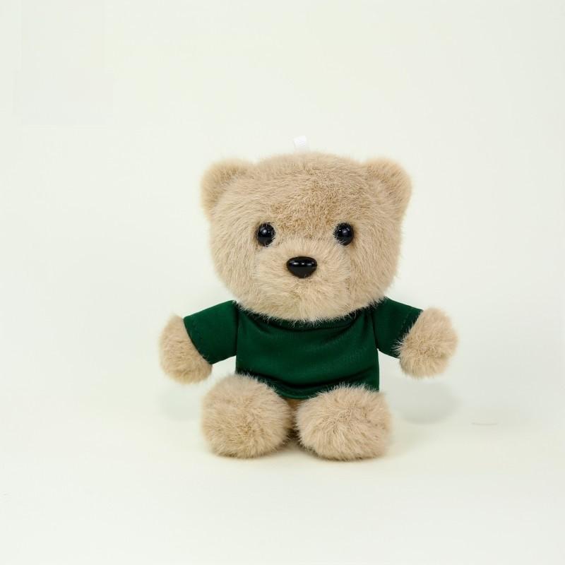 Teddy Bear Plush Toy Keychain With Printing For Gift And Decoration