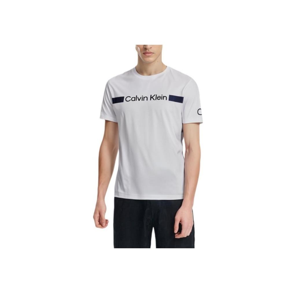 Calvin Klein Футболка с коротким рукавом с принтом и буквами, мужская, белая 40IC861-540