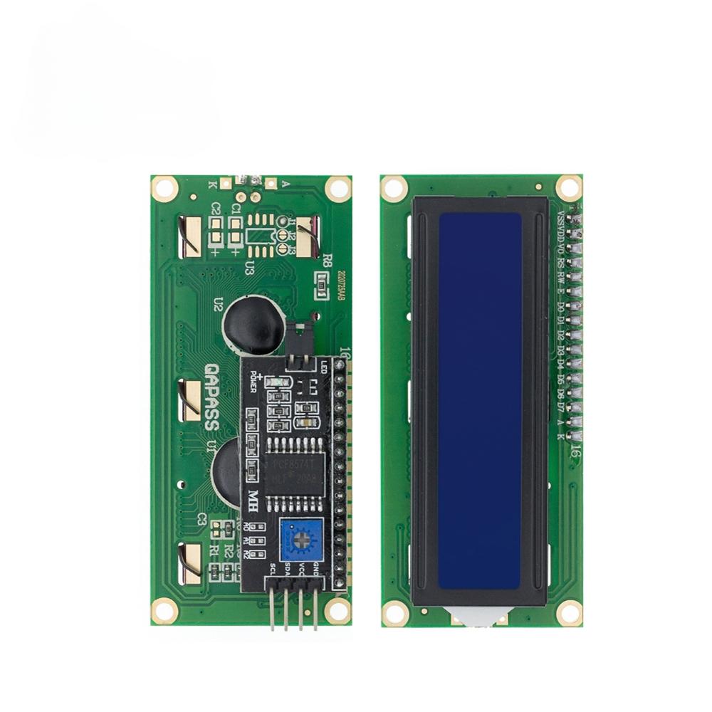 LCD1602 1602 LCD Module Blue / Yellow Green Screen 16x2 Character LCD Display PCF8574T PCF8574 IIC I2C Interface 5V for Arduino