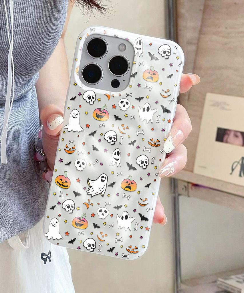 Чехол для Apple iPhone 17 11 15 Pro Max 14 Plus 13 12 16 Ударопрочный Защитный Чехол Силиконовый Funda Чехол для Телефона Хэллоуин Мультяшный