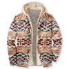 Hot Selling Large Size Autumn and Winter Men's Geometric Print Long Sleeve Jacket