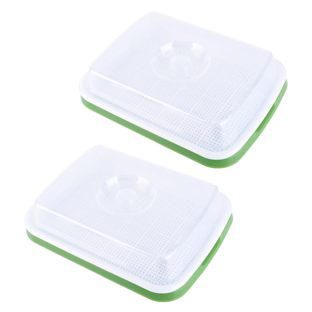 Sprouting Tray Transparent Lid Dense Small Holes Fine Workmanship Plastic Material Seed Sprouter