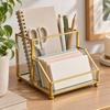 Golden Edge Business Card Box Elegant Desk Organizer Creative Name Card Organizer  Meetings