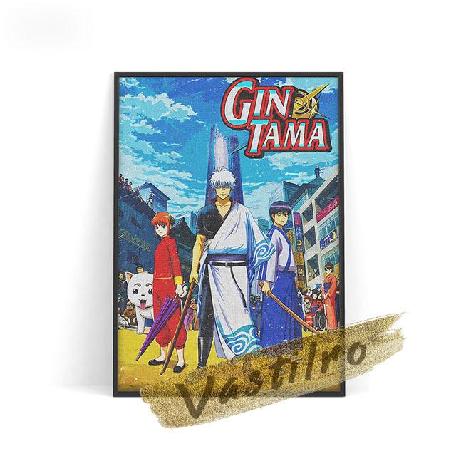 Gintama Hot Fun Comics Posters Classic Anime Characters Printing Art Wall Stickers Canvas Painting