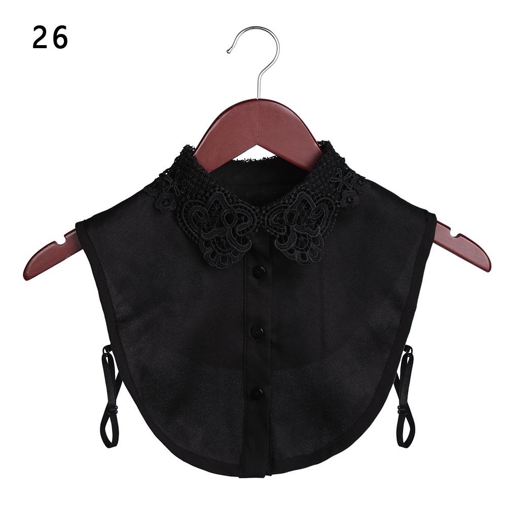 1pc Sexy Lace Fake Collar Shirt Shawl Flower Crochet Neckline Collars Women Detachable Collar Half Shirt Faux Collar Lace Fabric