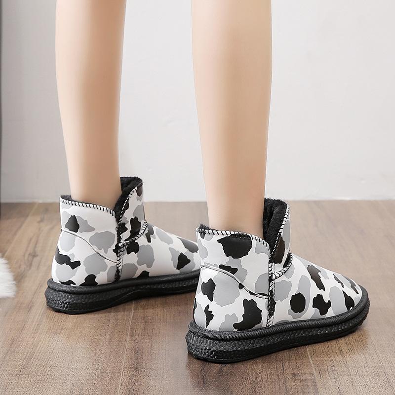 Женские зимние сапоги элегантные на низком каблуке женские туфли ботильоны водонепроницаемые черные ботильоны мода 2024 зимние нескользящие горячие шикарные