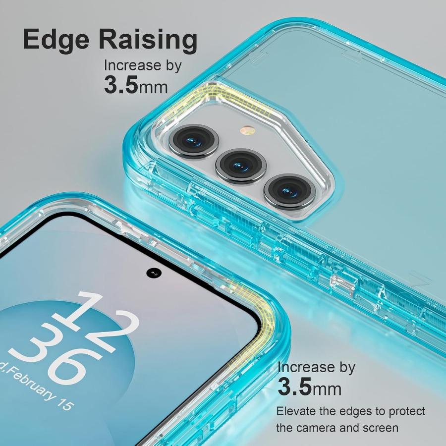 3-в-1 Прочный Прозрачный Бронированный Чехол Для Телефона Для Samsung Galaxy S26 Ultra S25 S24 S23 S22 S21 Plus Усиленная Защита от Падений Жесткая Крышка