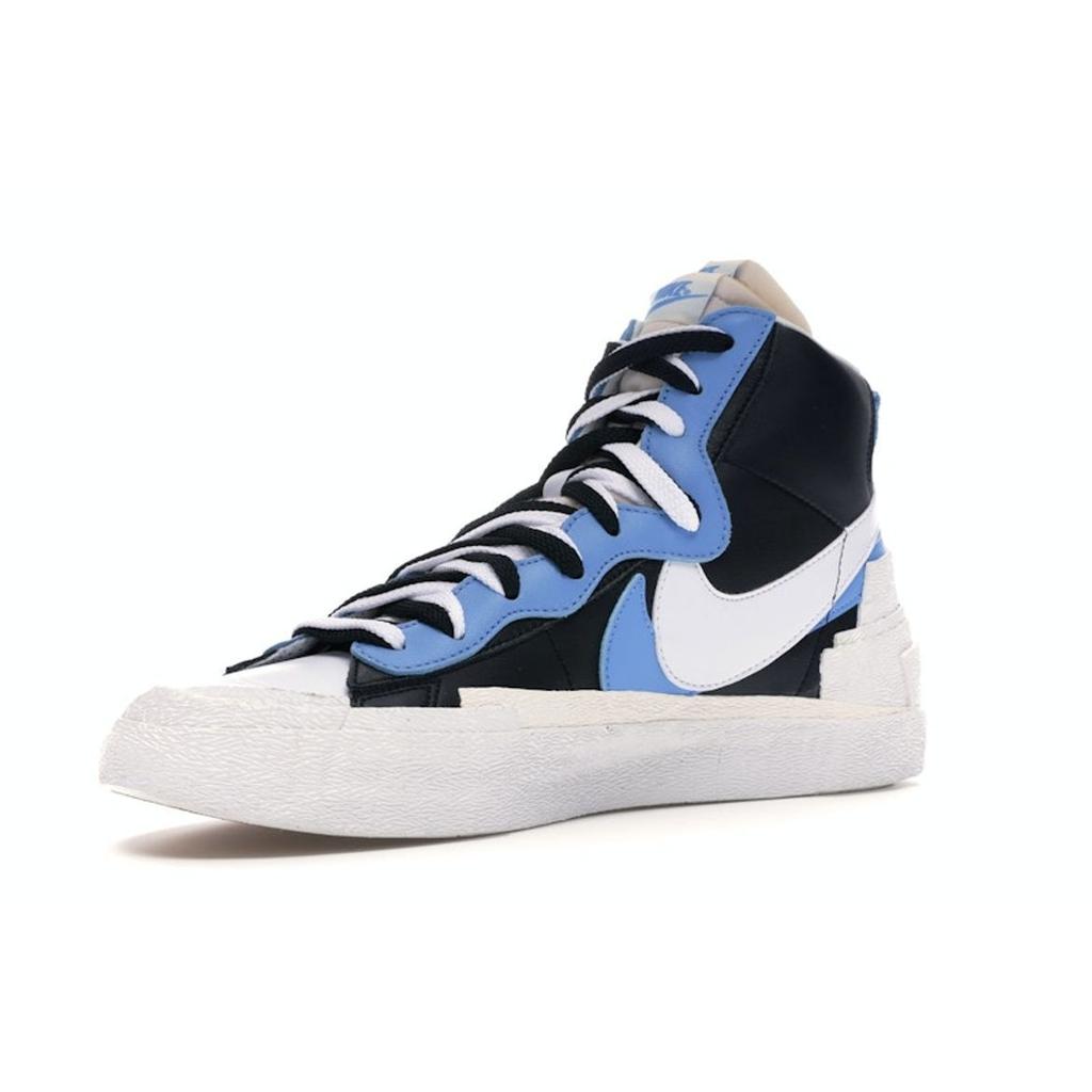 Sacai x Nike Blazer Mid Черный Синий Унисекс Кроссовки Университетский Синий Парусный Белый BV0072-001