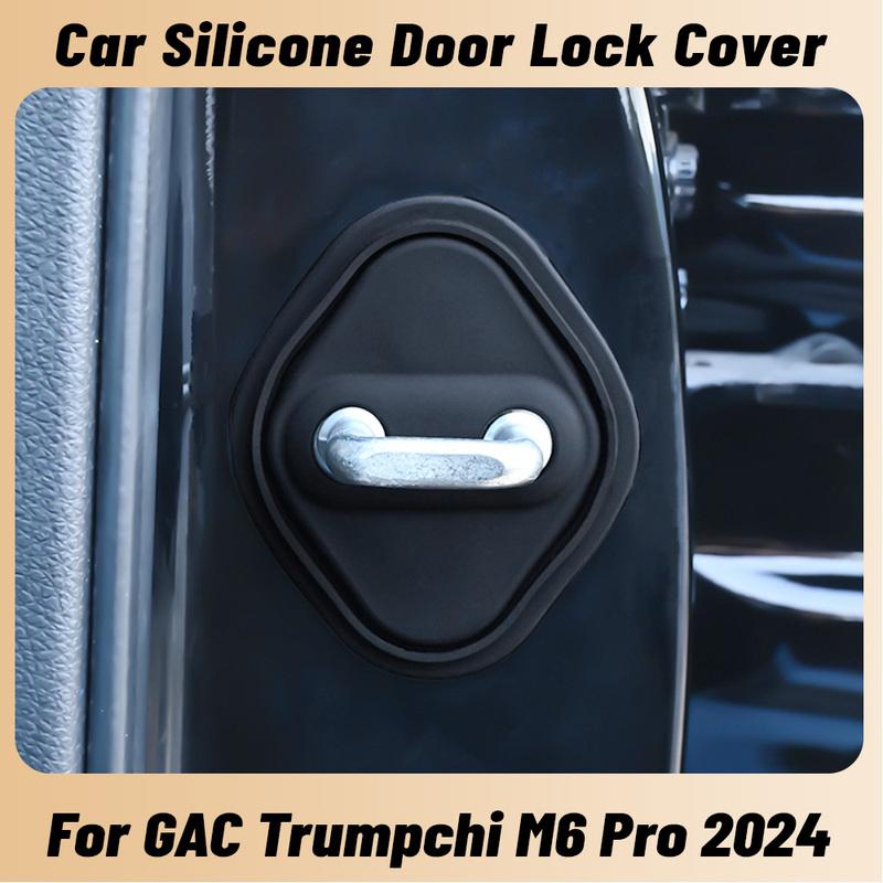 For GAC Trumpchi M6 PRO 2024 Car Door Shock Absorber Door Lock Protector Silicone Auto Door Lock Latches Cover Accessories