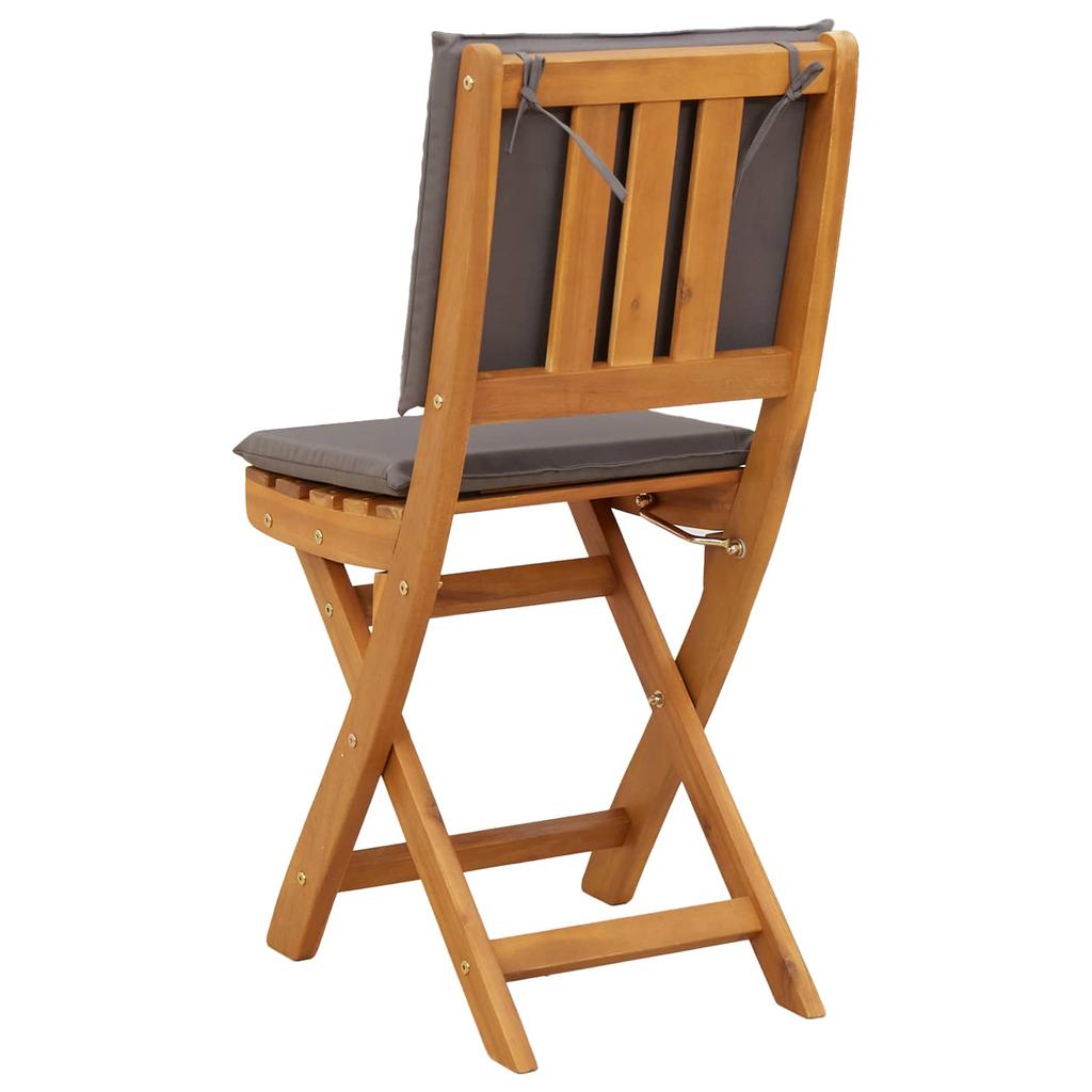 Outdoor Bistro Chairs with Cushions 2 pcs Dark Grey 38 x 46 x 85 cm