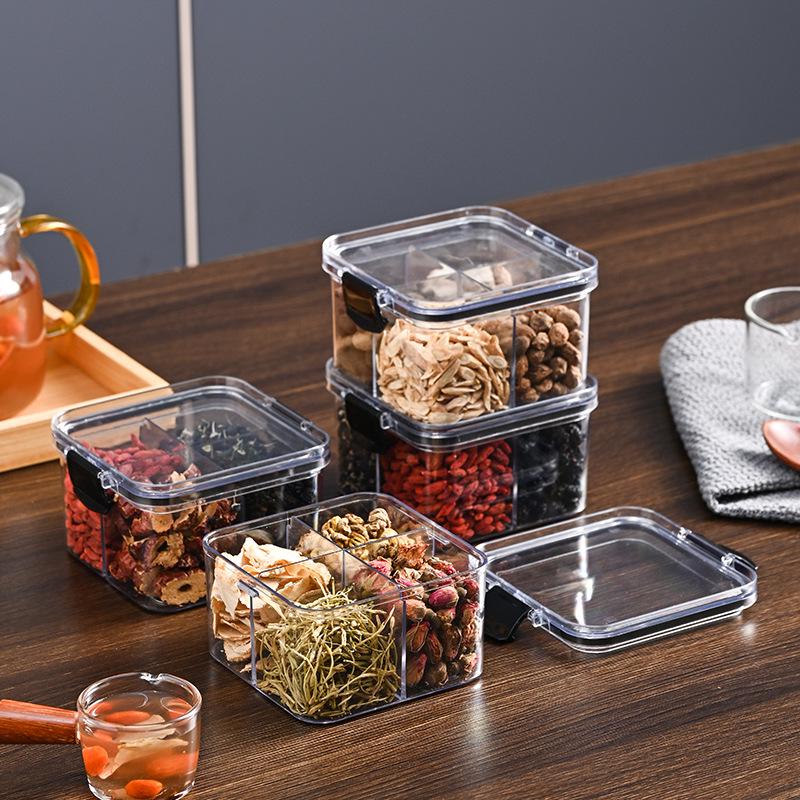Герметичный пластиковый контейнер для хранения чая, сухофруктов и круп.