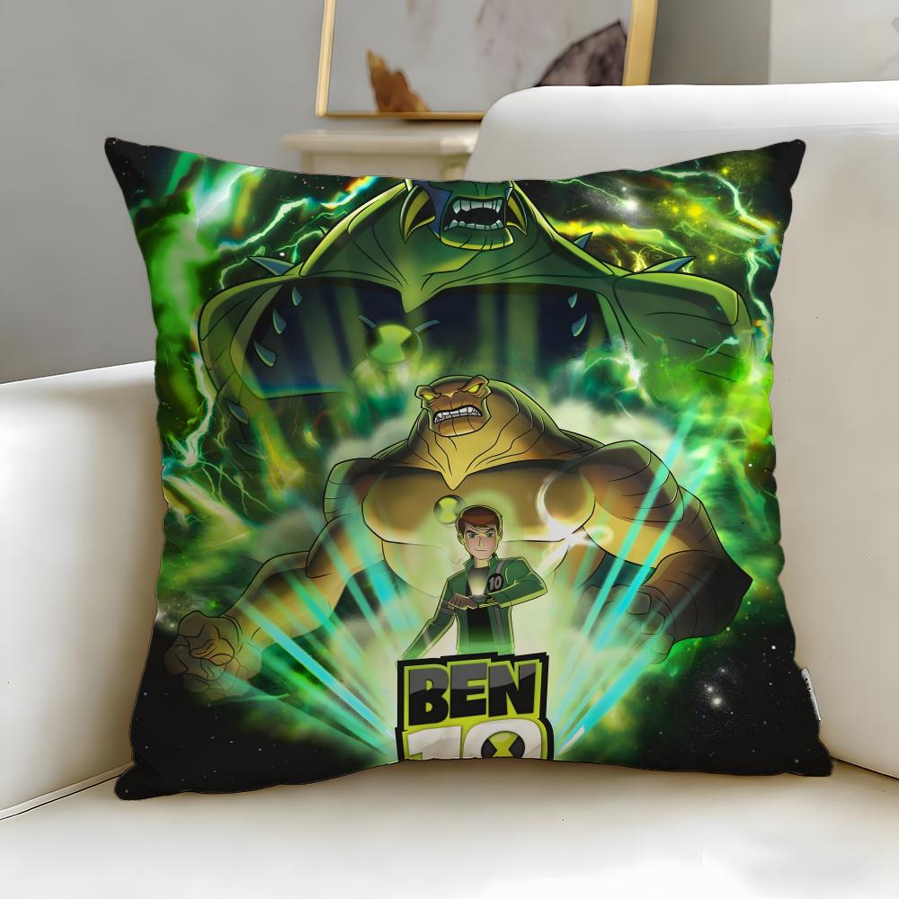 Классическая мультяшная наволочка Ben 10 Ultimate Alien Мягкая Легко стирается Подушка Универсальная для Дивана Кровати Путешествий и Офиса