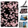 Plum Blossom Pattern Flip Wallet PU Leather Tablets Case with For Samsung Tab A 10.1/Tab A 8.0/Tab S6 Lite/Tab S7/Tab S8/Tab S9/Tab A7/Tab A8/Tab A9..