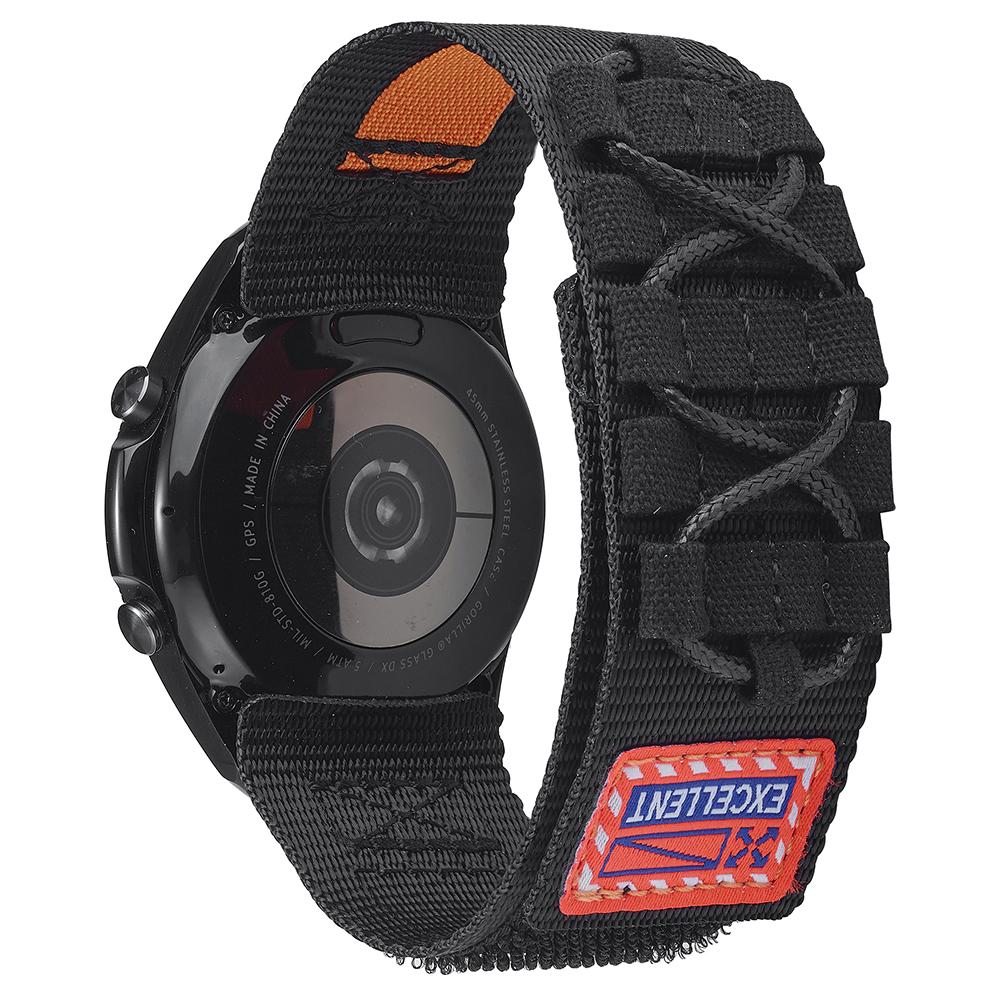 For Huawei Watch GT 4 46mm/Watch 4/4 Pro Watch Band 22mm Loop Fastener Nylon Wrist Strap